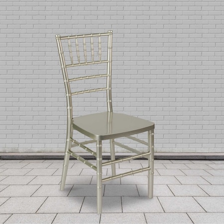 HERCULES PREMIUM Series Champagne Resin Stacking Chiavari Chair MPN:2-LE-CHAMP-GG