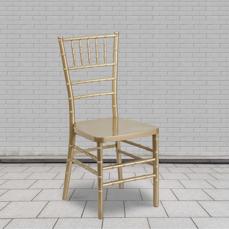 HERCULES PREMIUM Series Gold Resin Stacking Chiavari Chair MPN:2-LE-GOLD-GG