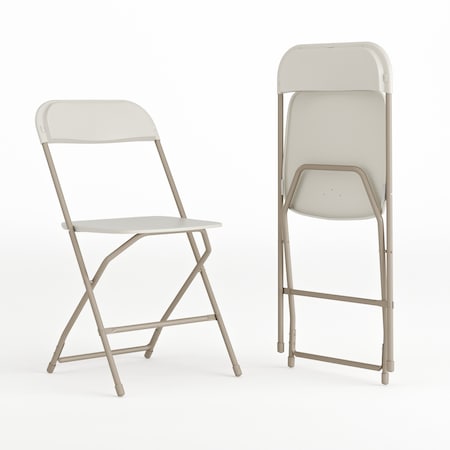 Hercules Series Plastic Folding Chair Beige - 2 LB Weight Capacity Comfortable Event Chair-Lightweight Folding Chair, PK2 MPN:2-LE-L-3-BEIGE-GG