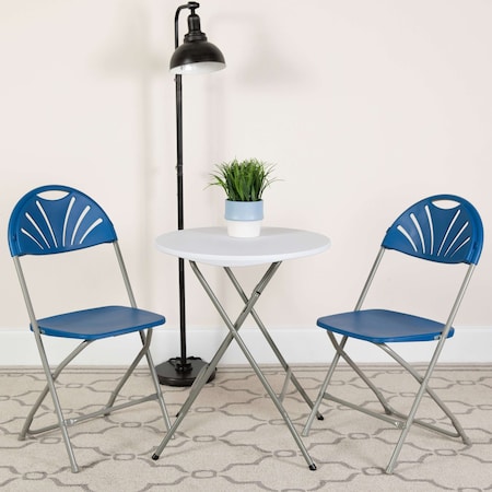 Blue Plastic Folding Chair, PK2 MPN:2-LE-L-4-BL-GG