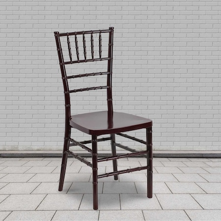 HERCULES PREMIUM Series Mahogany Resin Stacking Chiavari Chair MPN:2-LE-MAHOGANY-GG