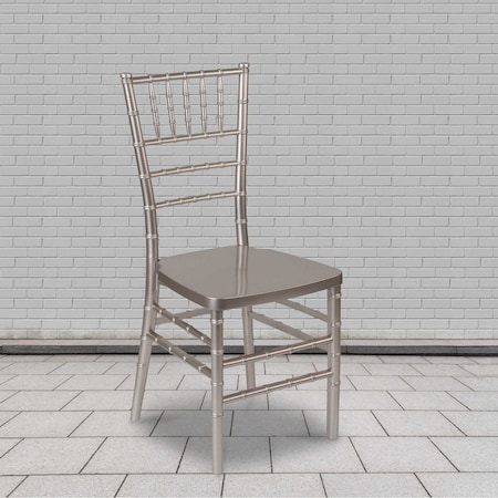 HERCULES PREMIUM Series Pewter Resin Stacking Chiavari Chair MPN:2-LE-PEWTER-GG