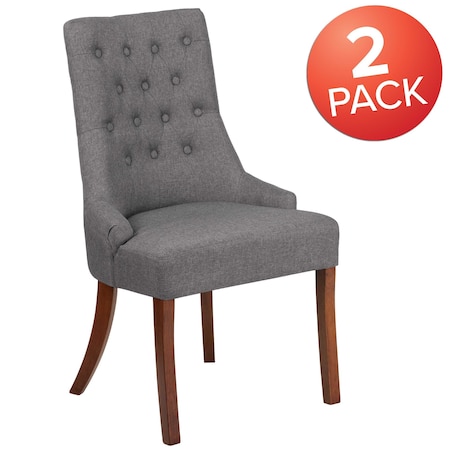 HERCULES Paddington Series Gray Fabric Tufted Chair, PK2 MPN:2-QY-A08-GY-GG