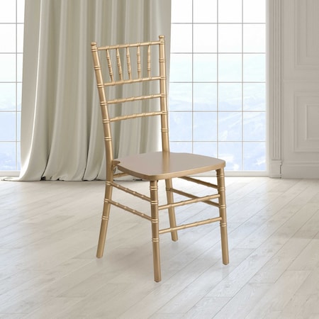 HERCULES Series Gold Wood Chiavari Chair, PK2 MPN:2-XS-GOLD-GG
