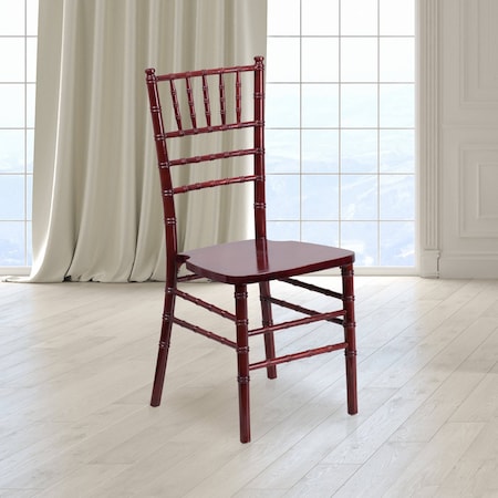 HERCULES Series Mahogany Wood Chiavari Chair, PK2 MPN:2-XS-MAHOGANY-GG
