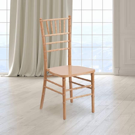 HERCULES Series Natural Wood Chiavari Chair, PK2 MPN:2-XS-NATURAL-GG