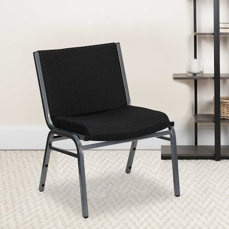 Black Fabric Stack Chair, PK2 MPN:2-XU-60555-BK-GG