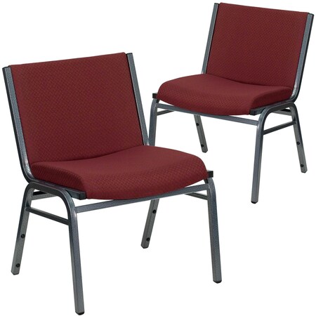 Burgundy Fabric Stack Chair, PK2 MPN:2-XU-60555-BY-GG