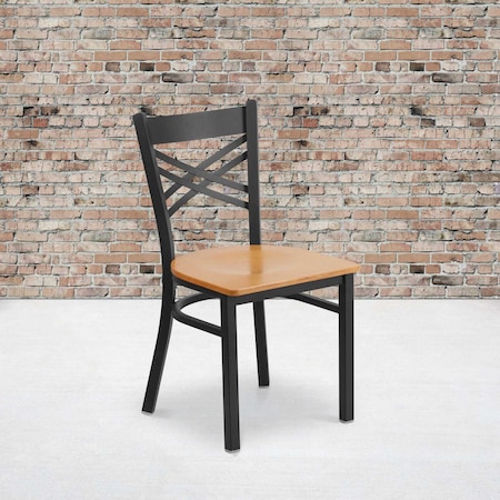Black X Chair-Nat Seat, PK2 MPN:2-XU-6FOBXBK-NATW-GG