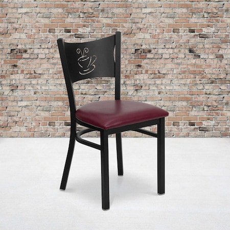 Black Coffee Chair-Burg Seat, PK2 MPN:2-XU-DG-60099-COF-BURV-GG
