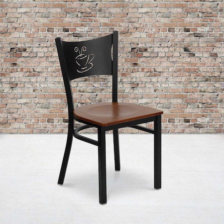 Black Coffee Chair-Cherry Seat, PK2 MPN:2-XU-DG-60099-COF-CHYW-GG