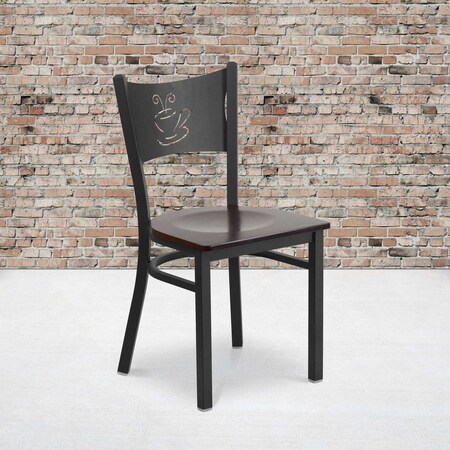 Black Coffee Chair-Wal Seat, PK2 MPN:2-XU-DG-60099-COF-WALW-GG