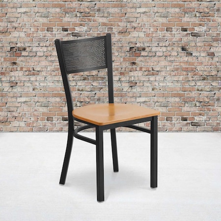 Black Grid Chair-Nat Seat, PK2 MPN:2-XU-DG-60115-GRD-NATW-GG