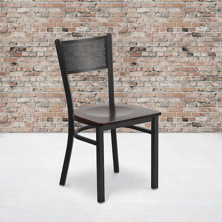 Black Grid Chair-Wal Seat, PK2 MPN:2-XU-DG-60115-GRD-WALW-GG