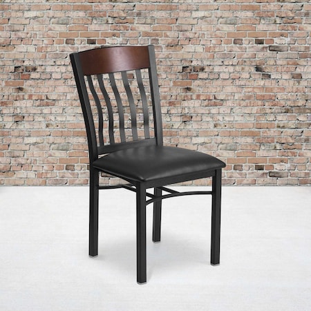 Bk/Nat Vert Chair-Black Seat, PK2 MPN:2-XU-DG-60618-WAL-BLKV-GG