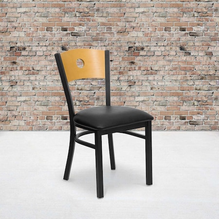 Bk/Nat Circle Chair-Black Seat, PK2 MPN:2-XU-DG-6F2B-CIR-BLKV-GG