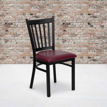 Black Vert Chair-Burg Seat, PK2 MPN:2-XU-DG-6Q2B-VRT-BURV-GG