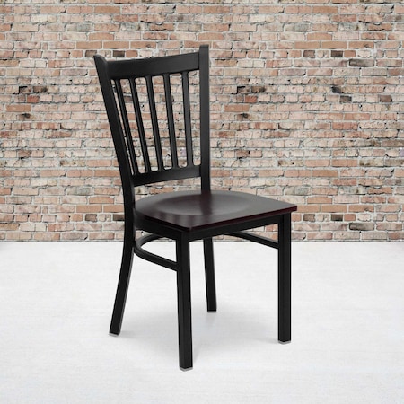 Black Vert Chair-Mah Seat, PK2 MPN:2-XU-DG-6Q2B-VRT-MAHW-GG