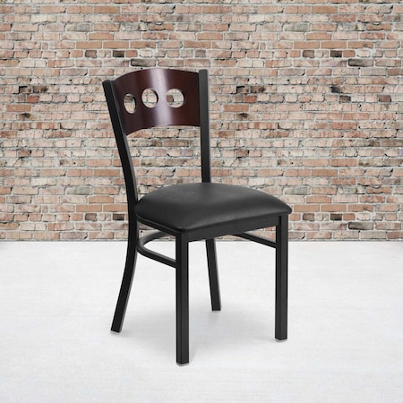 Bk/Wal 3 Circ Chair-Black Seat, PK2 MPN:2-XU-DG-6Y2B-WAL-BLKV-GG