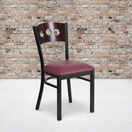 Bk/Wal 3 Circ Chair-Burg Seat, PK2 MPN:2-XU-DG-6Y2B-WAL-BURV-GG