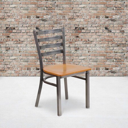Clear Ladder Chair-Nat Seat, PK2 MPN:2-XU-DG694BLAD-CLR-NATW-GG
