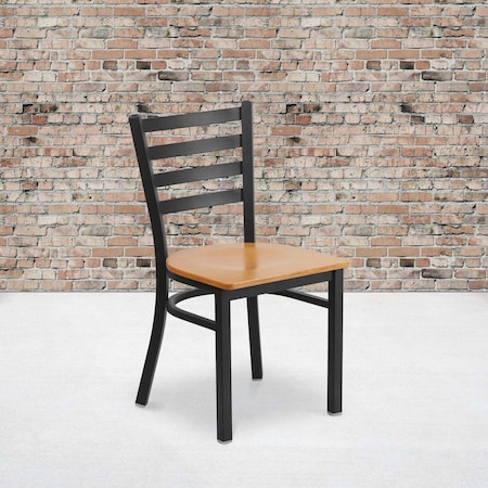 Black Ladder Chair-Nat Seat, PK2 MPN:2-XU-DG694BLAD-NATW-GG