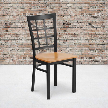 Black Window Chair-Nat Seat, PK2 MPN:2-XU-DG6Q3BWIN-NATW-GG