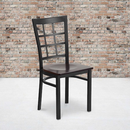 Black Window Chair-Wal Seat, PK2 MPN:2-XU-DG6Q3BWIN-WALW-GG