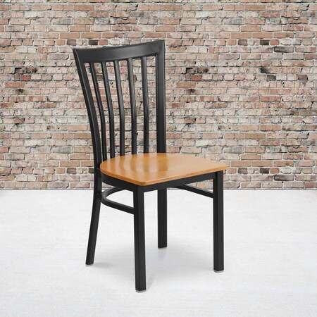 Black School Chair-Nat Seat, PK2 MPN:2-XU-DG6Q4BSCH-NATW-GG