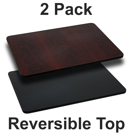 Reversible Top, Black/Mahogany, 30x42