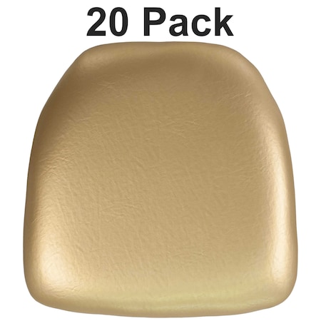 Hard Gold Vinyl Chiavari Chair Cushion, PK20 MPN:20-BH-GOLD-HARD-VYL-GG