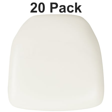 Hard White Vinyl Chiavari Chair Cushion, PK20 MPN:20-BH-WH-HARD-VYL-GG