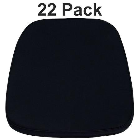 Soft Black Fabric Chiavari Chair Cushion, PK22 MPN:22-LE-L-C-BLACK-GG