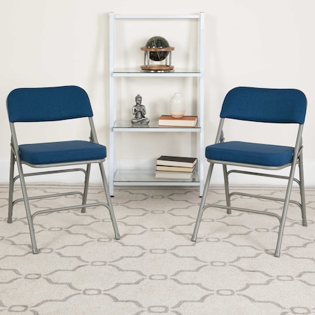 Navy Fabric Folding Chair, PK4 MPN:4-AW-MC320AF-NVY-GG
