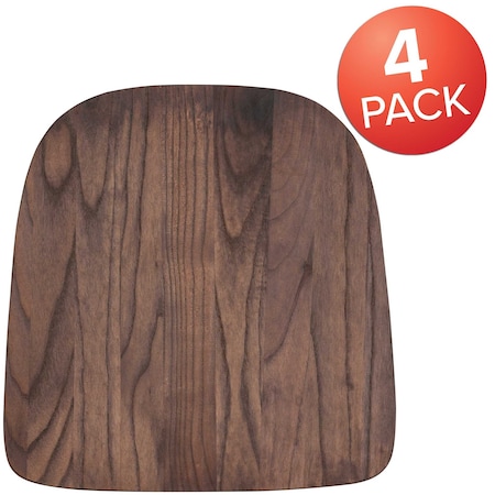 Rustic Walnut Wood Seat for Colorful Metal Chairs, PK4 MPN:4-CH-31230M1D-GG