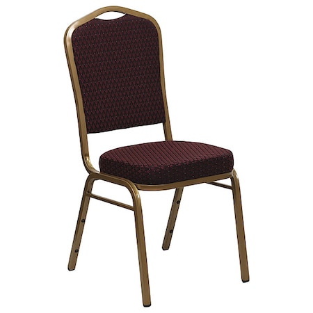 Burgundy Fabric Banquet Chair, PK4 MPN:4-FD-C01-ALLGOLD-EFE1679-GG