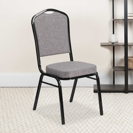 Gray Fabric Banquet Chair, PK4 MPN:4-FD-C01-B-5-GG