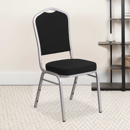 Black Fabric Banquet Chair, PK4 MPN:4-FD-C01-S-11-GG