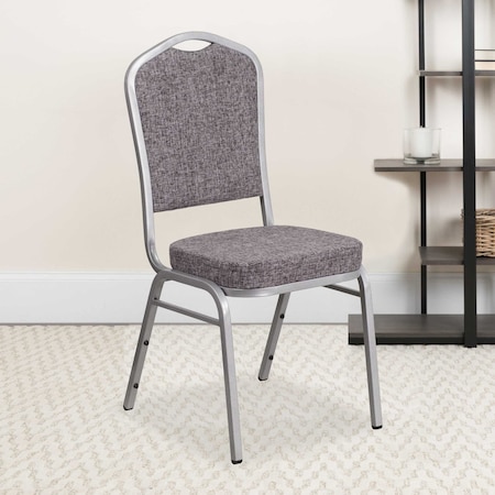 Gray Fabric Banquet Chair, PK4 MPN:4-FD-C01-S-12-GG