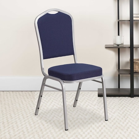 Navy Fabric Banquet Chair, PK4 MPN:4-FD-C01-S-2-GG