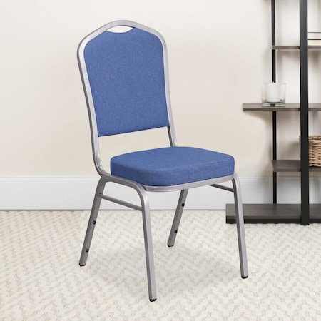 Blue Fabric Banquet Chair, PK4 MPN:4-FD-C01-S-7-GG