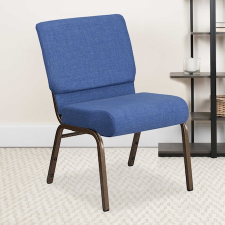Blue Fabric Church Chair, PK4 MPN:4-FD-CH0221-4-GV-BLUE-GG