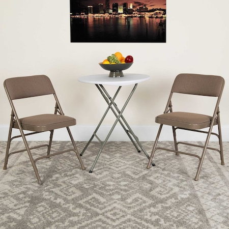 Beige Fabric Folding Chair, PK4 MPN:4-HA-MC309AF-BGE-GG