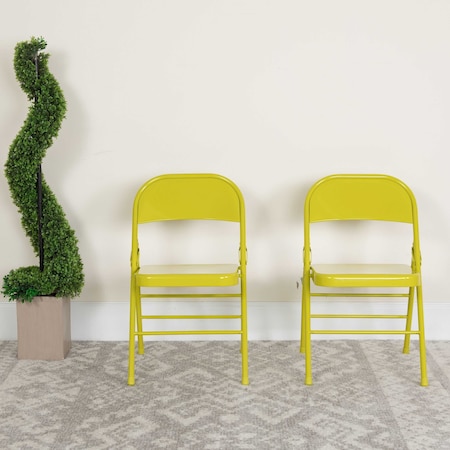 Twisted Citron Folding Chair, PK4 MPN:4-HF3-CITRON-GG