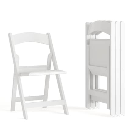 Hercules Folding Chair - White Resin - 4 Pk Comfortable Event Chair - Light Weight Folding Chair MPN:4-LE-L-1-WHITE-GG