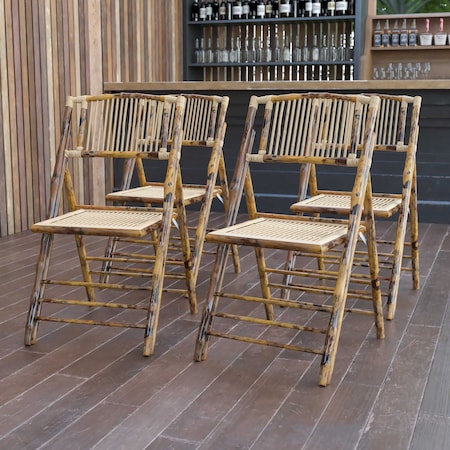 American Champion Bamboo Folding Chair, PK4 MPN:4-X-62111-BAM-GG