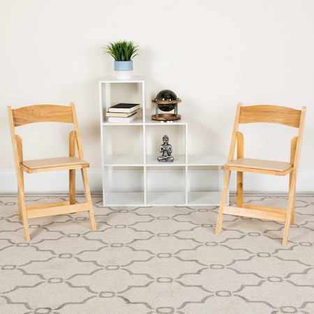 Natural Wood Folding Chair, PK4 MPN:4-XF-2903-NAT-WOOD-GG