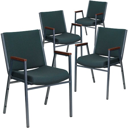 Green Fabric Stack Armchair, PK4 MPN:4-XU-60154-GN-GG