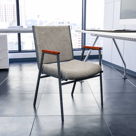HERCULES Series Heavy Duty Gray Fabric Stack Chair with Arms, PK4 MPN:4-XU-60154-GY-GG