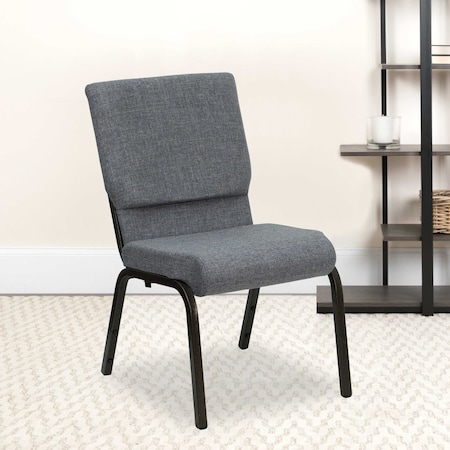 Gray Fabric Church Chair, PK4 MPN:4-XU-CH-60096-BEIJING-GY-GG